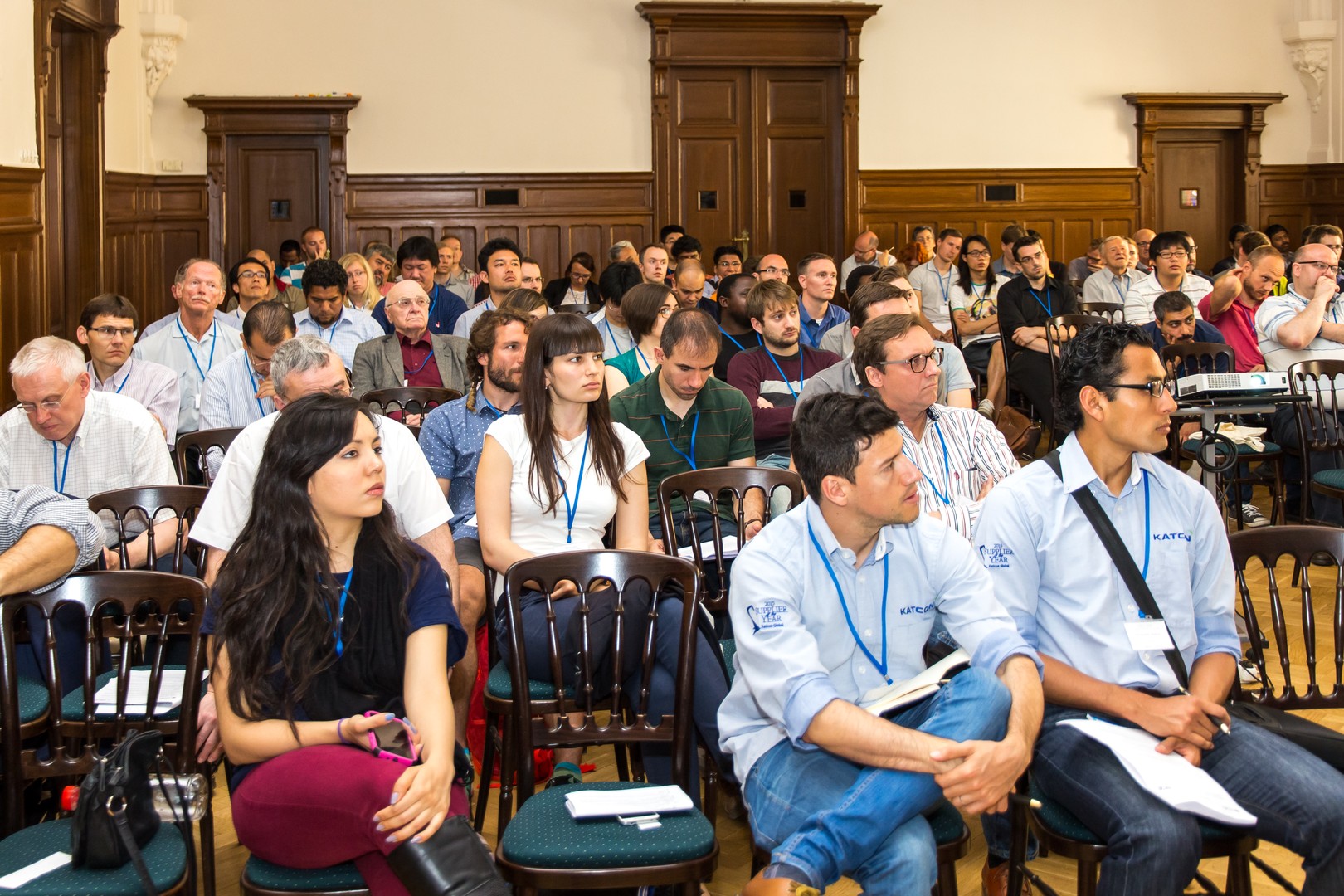 Children present their work at an international scientific conference
