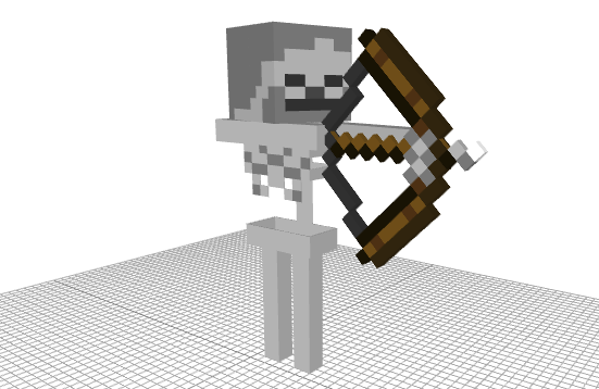 3D Model of the Month - Minecraft Skeleton by Evan Rowley.
